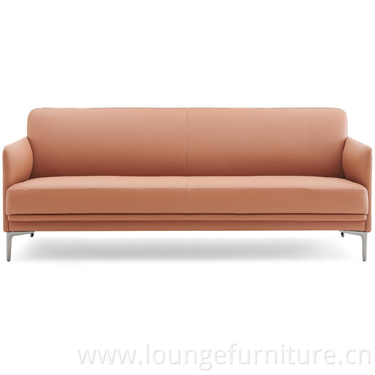 High Quality Company Hotel Hall Lounge Sofa Chair Short Thicken Soft Leather Lounge Chair